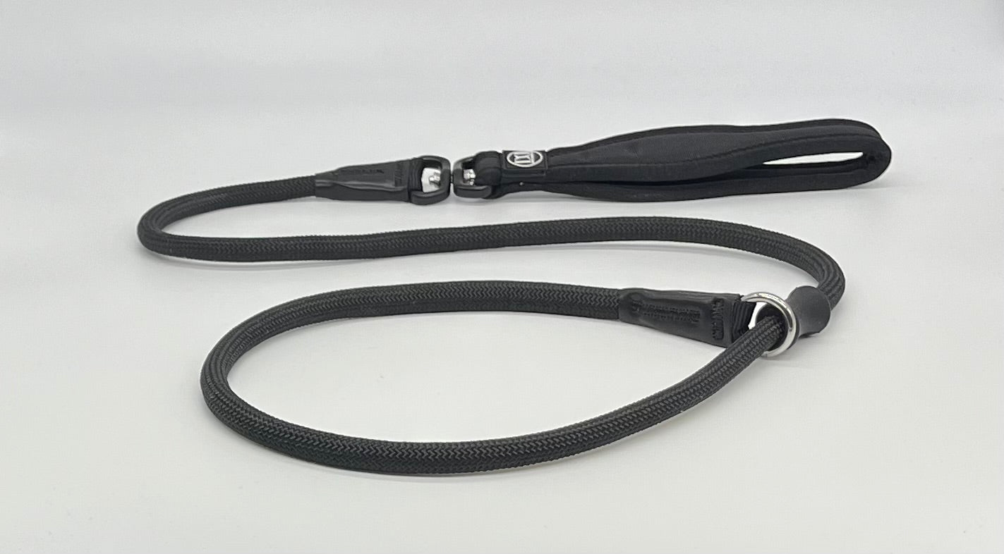 Slip rope lead | anti choking - Black
