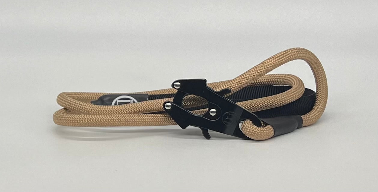 Rope lead | with clip - Stone
