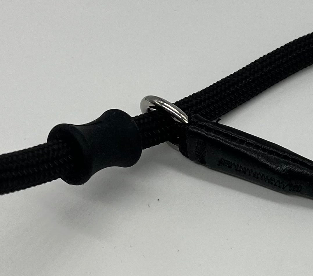 Slip rope lead | anti choking - Black