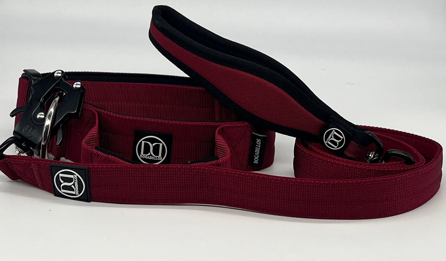 Swivel lead 1.2m | with clip - Burgundy